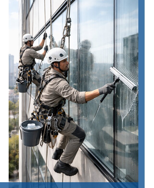 Мойка окон альпинистами в Глазове от 4591 р. | ВЫСОТНИК-Глз