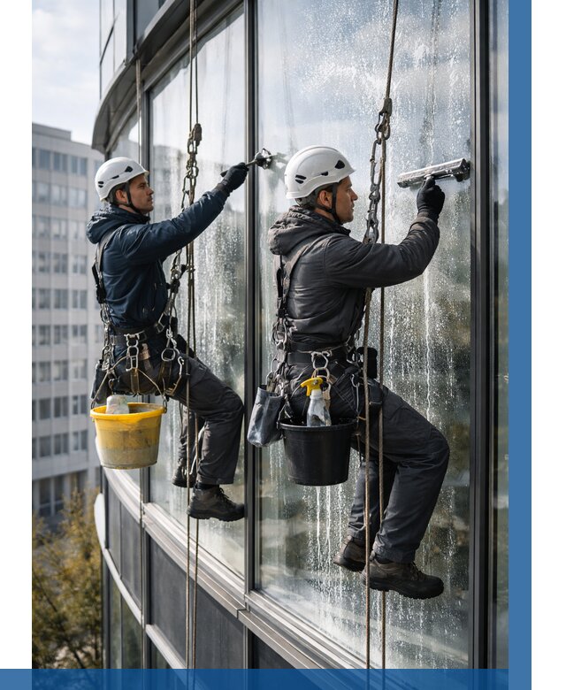 Мойка панорамных окон в Глазове от 357 р. заказать у ВЫСОТНИК-Глз