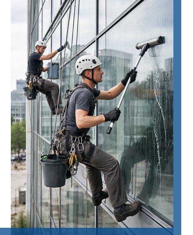 Мойка витражей альпинистами в Глазове от 714 р. под ключ|ВЫСОТНИК-Глз