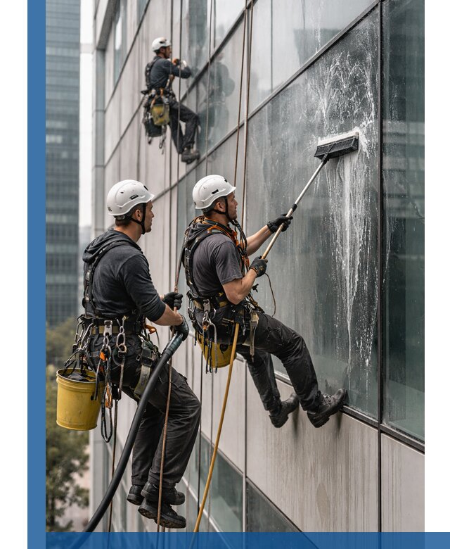 Профессиональная высотная мойка фасадов зданий в Глазове