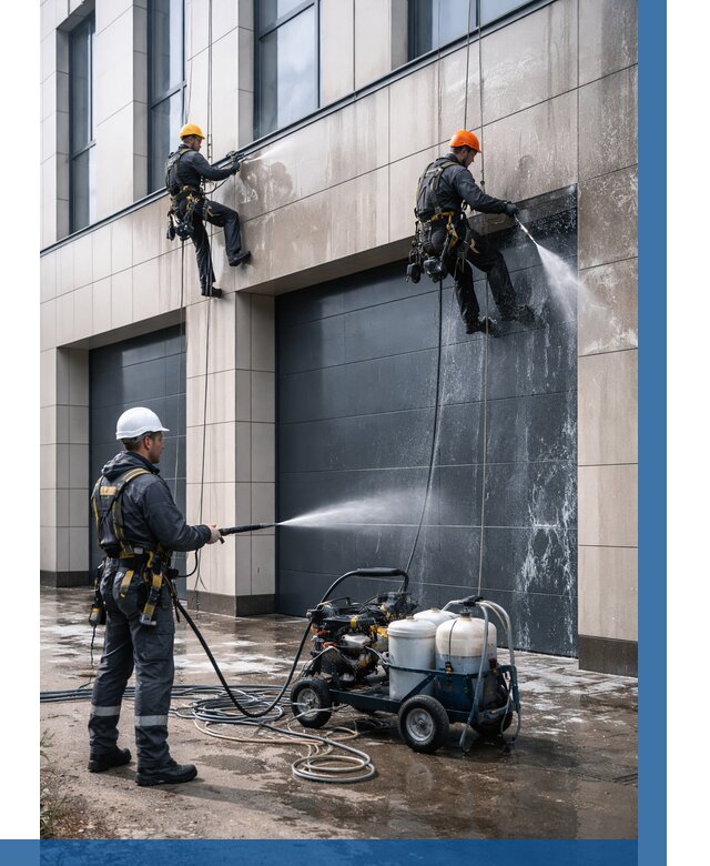 Послестроительная мойка фасада в Глазове от 306 р. | ВЫСОТНИК-Глз