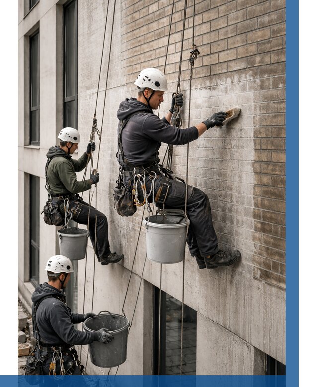 Удаление высолов с фасада в Глазове от 255 р. | ВЫСОТНИК-Глз