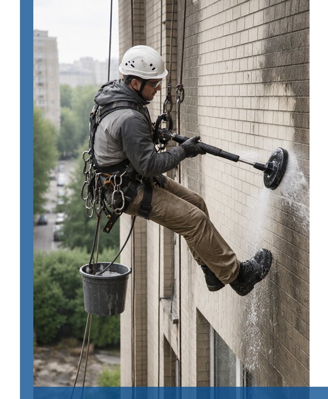 Очистка фасада от копоти в Глазове профессионально и безопасно