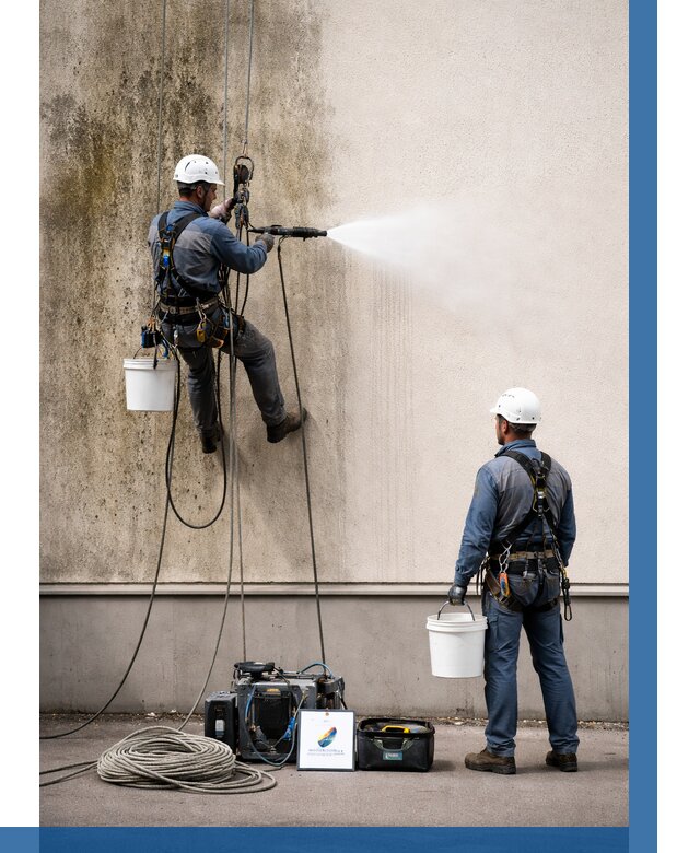 Очистка фасада от плесени в Глазове от 306 р. | ВЫСОТНИК-Глз