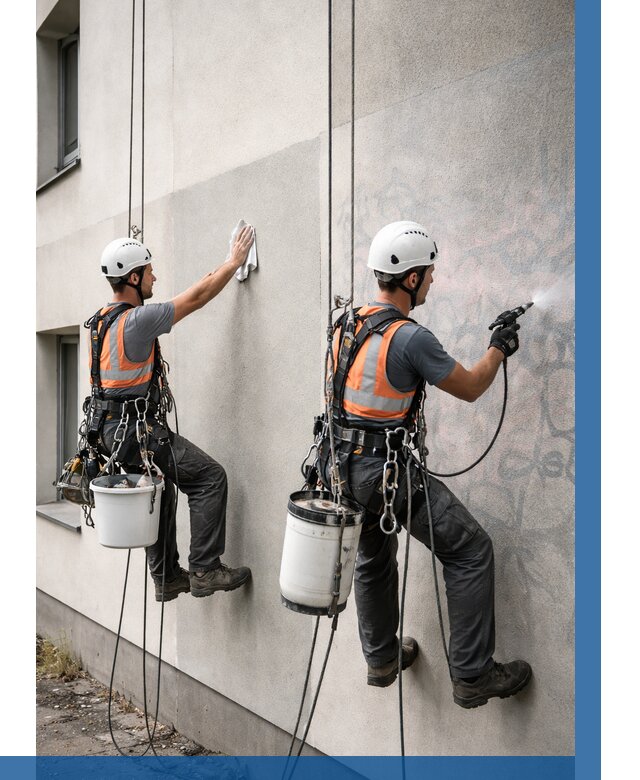 Антиграффити покрытие фасада в Глазове от 612 р. | ВЫСОТНИК-Глз