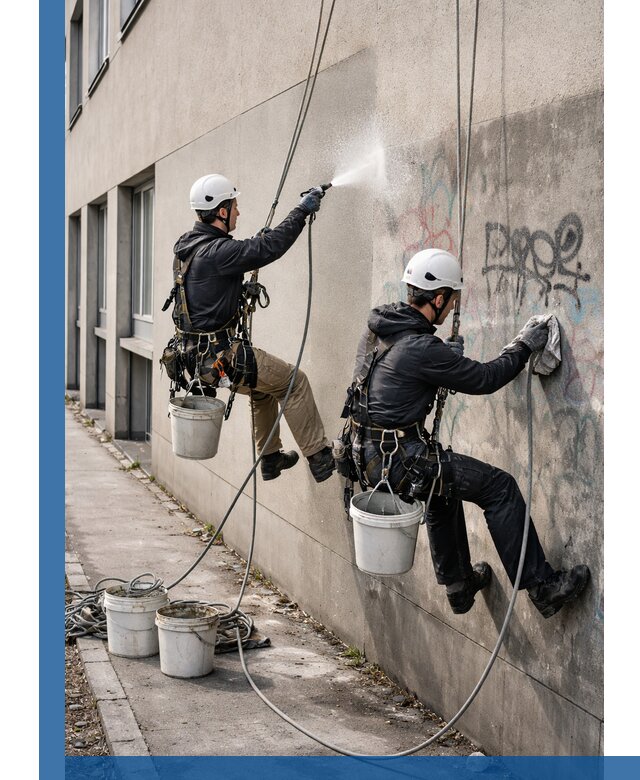 Антиграффити покрытие фасада с защитой от надписей в Глазове