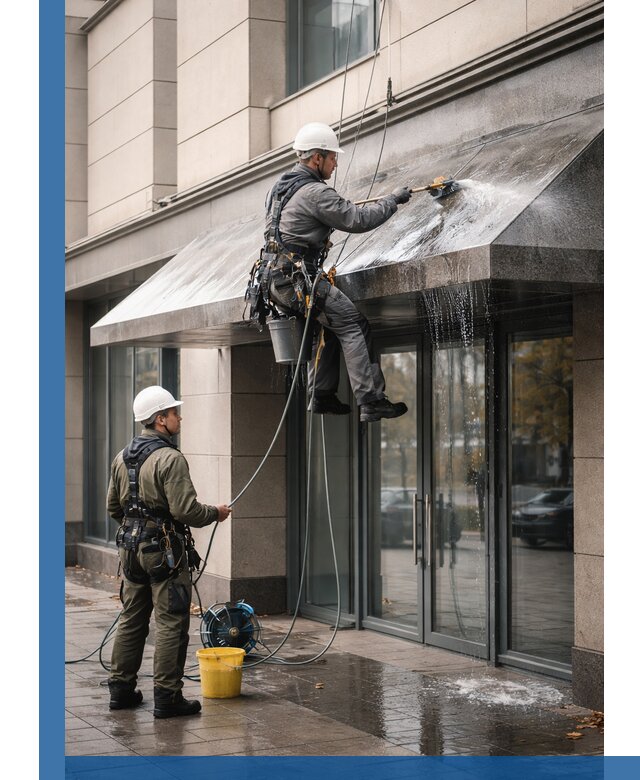 Профессиональная мойка козырьков и навесов в Глазове