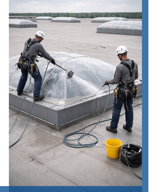 Мойка зенитных фонарей в Глазове, заказать от 4591 р. | ВЫСОТНИК-Глз