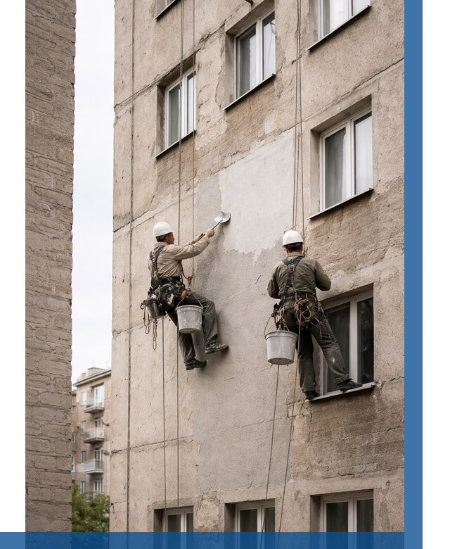 Косметический ремонт фасада в Глазове от 1122 р. | ВЫСОТНИК-Глз