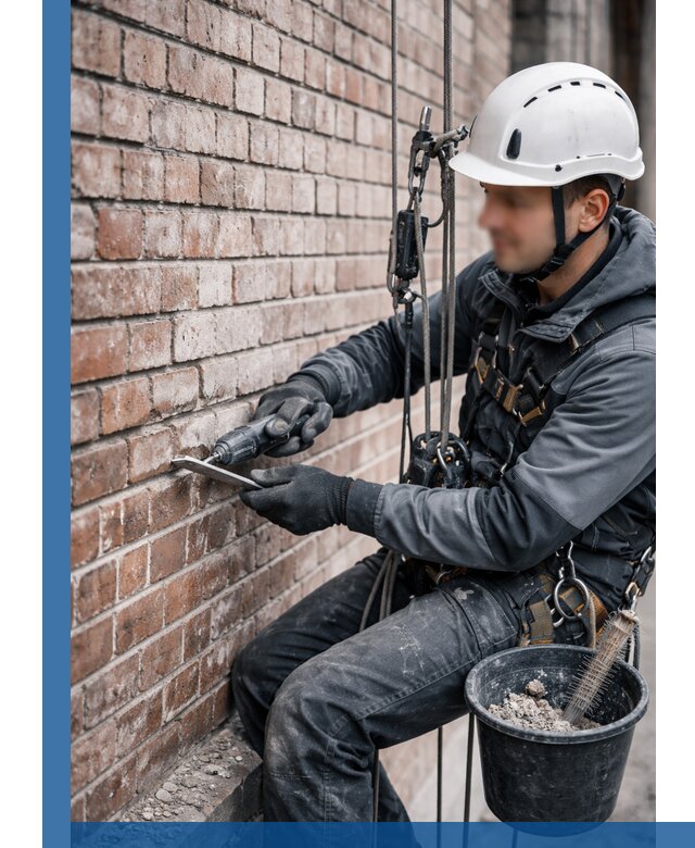 Расшивка кирпичных швов фасадов и стен, ремонт в Глазове