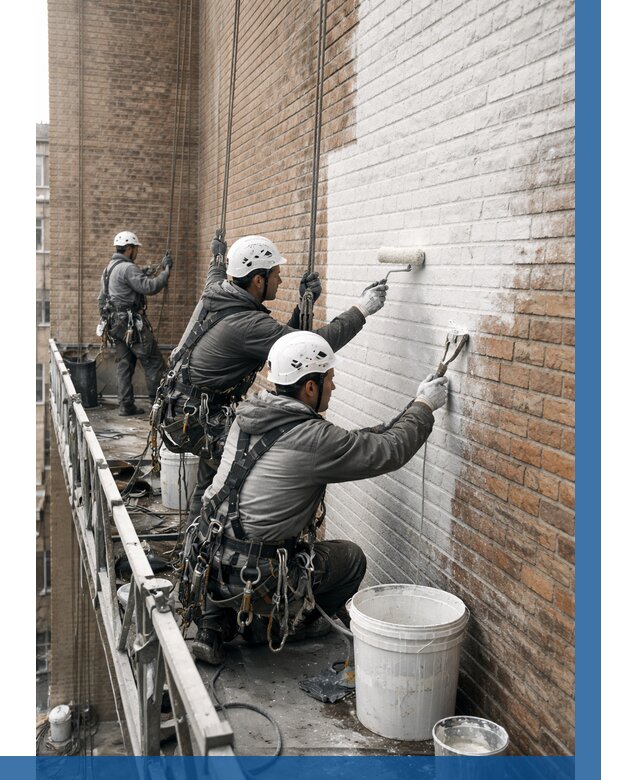 Покраска кирпичного фасада в Глазове от 357 р. | ВЫСОТНИК-Глз