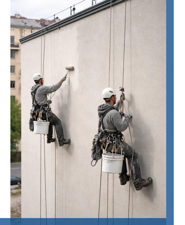 Покраска оштукатуренного фасада в Глазове от 326 р. | ВЫСОТНИК-Глз