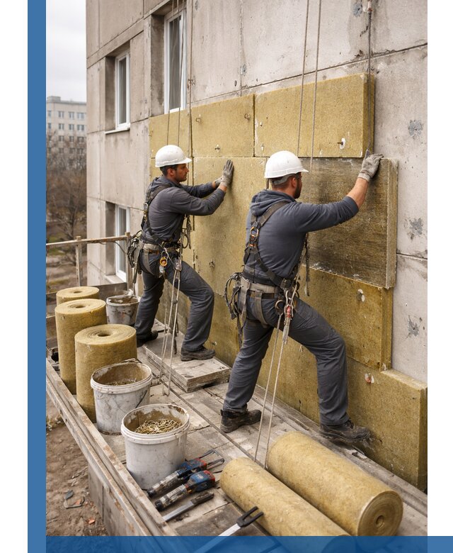 Утепление фасада минватой в Глазове под ключ с гарантией