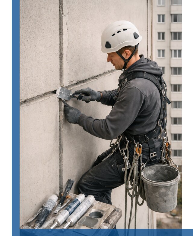 Ремонт межпанельных швов в Глазове герметизация и восстановление