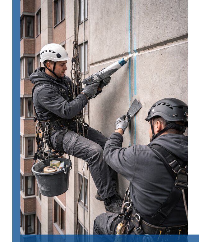 Вторичная герметизация швов фасада и кровли в Глазове