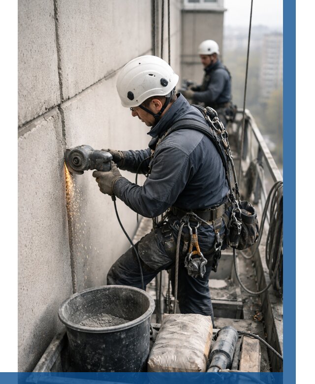 Штробление межпанельных швов в Глазове от 1224 р. | ВЫСОТНИК-Глз