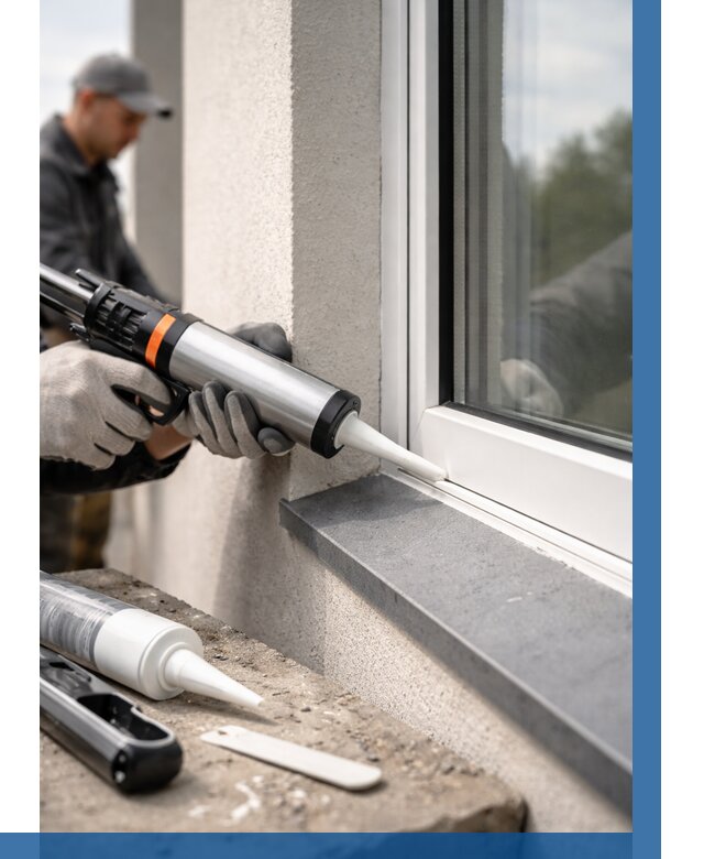 Герметизация монтажных швов окон в Глазове от 663 р. | ВЫСОТНИК-Глз