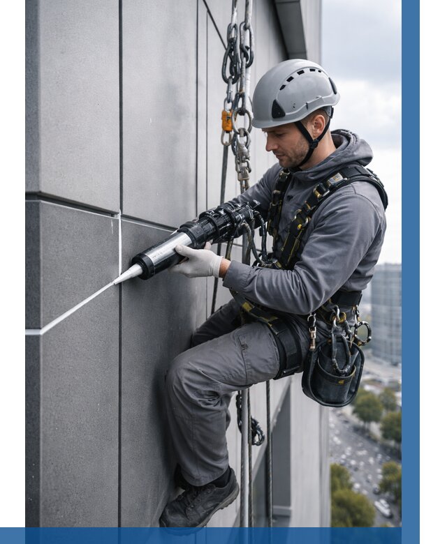 Герметизация стыков фасадных панелей в Глазове от 6632 р.| ВЫСОТНИК-Глз