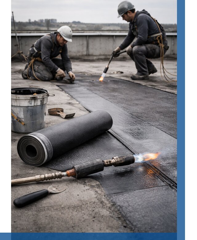 Ремонт рулонной кровли в Глазове от 663 р. | ВЫСОТНИК-Глз