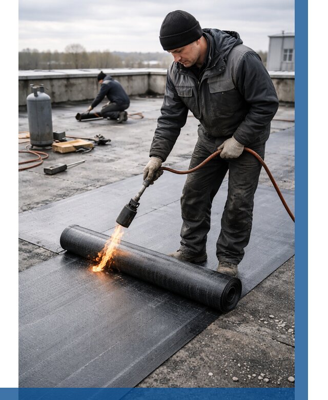 Ремонт наплавляемой кровли в Глазове от 714 р. | ВЫСОТНИК-Глз