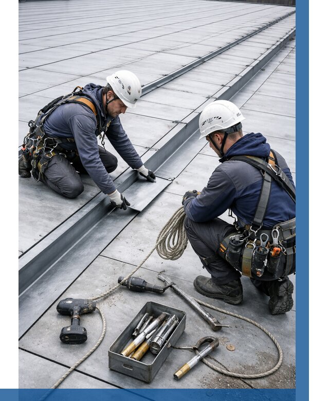 Ремонт фальцевой кровли в Глазове от 714 р. | ВЫСОТНИК-Глз