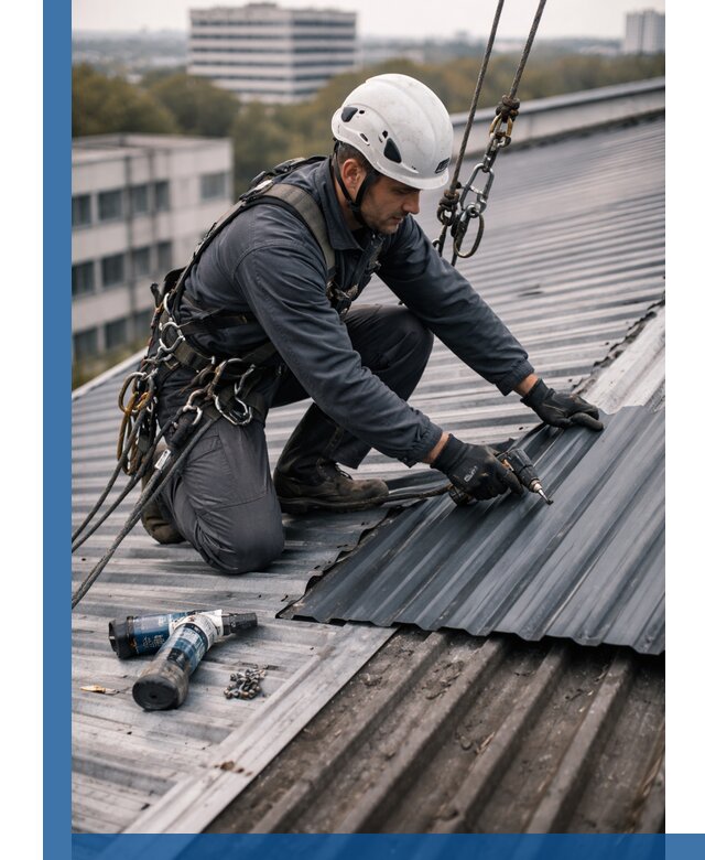 Ремонт профнастила на кровле в Глазове, работы под ключ