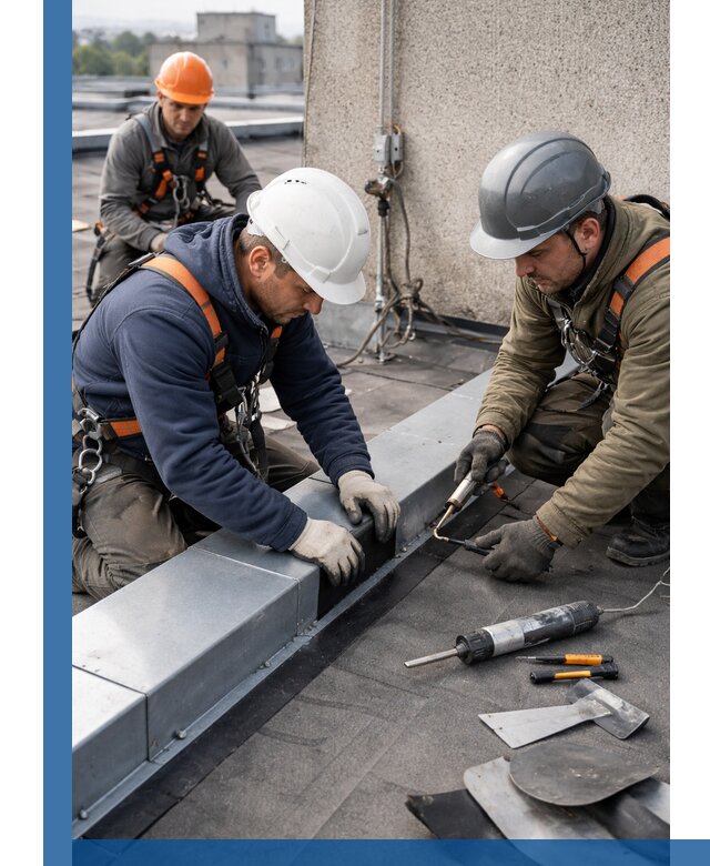 Ремонт кровельных примыканий в Глазове профессионально