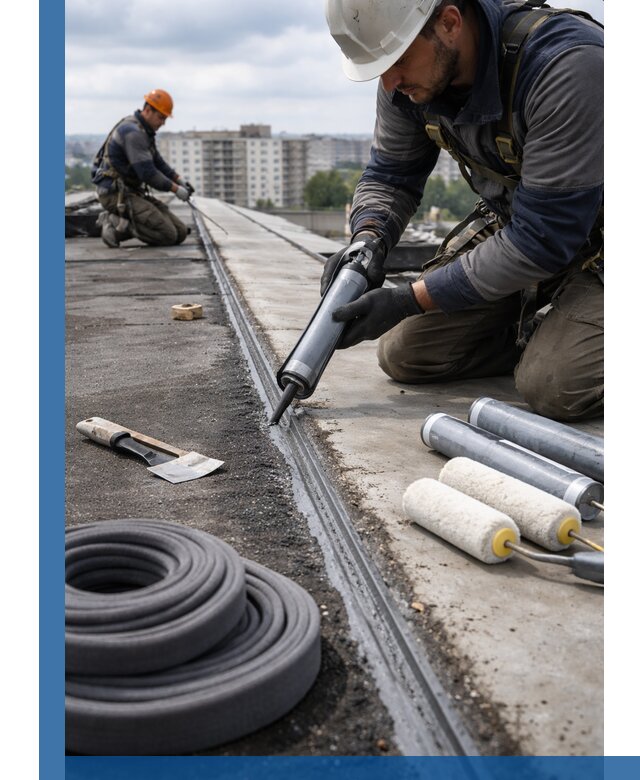 Герметизация швов кровли в Глазове с гарантией герметичности