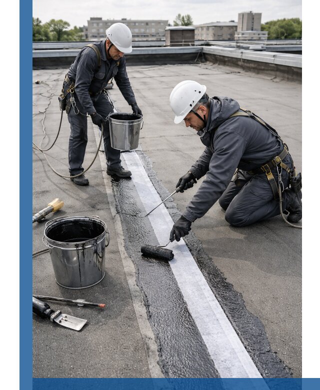 Гидроизоляция кровли мастикой в Глазове надежная защита