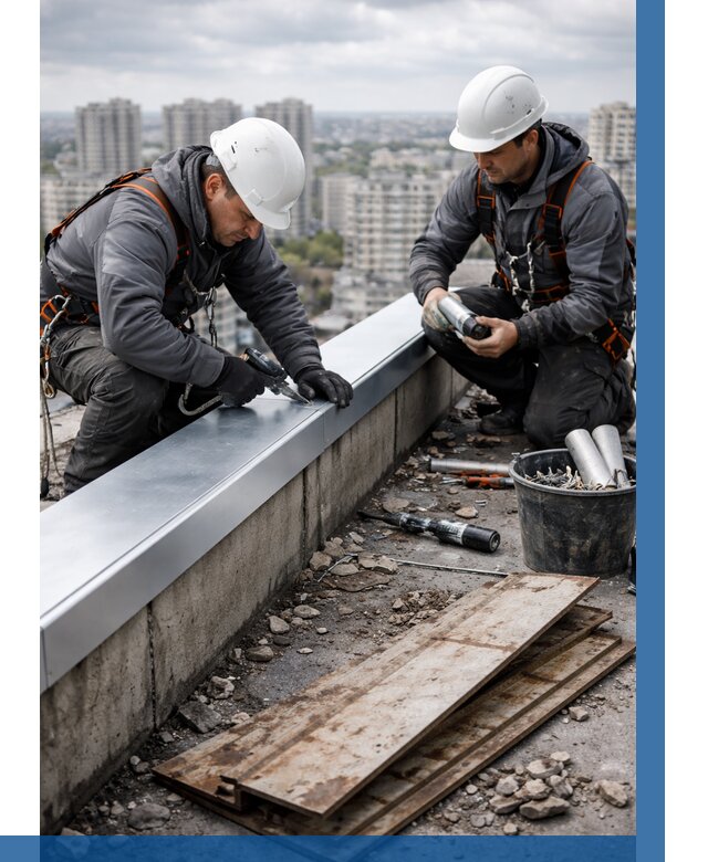 Замена парапетных крышек под ключ в Глазове от 1224 р. | ВЫСОТНИК-Глз