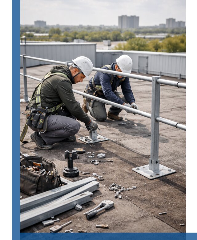 Монтаж кровельного ограждения в Глазове под ключ с гарантией