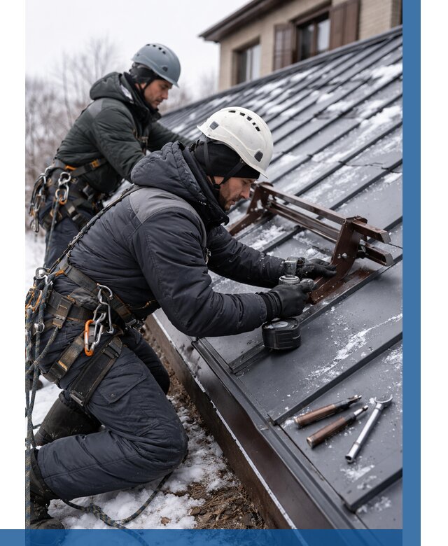 Монтаж снегозадержателей в Глазове от 459 р. | ВЫСОТНИК-Глз