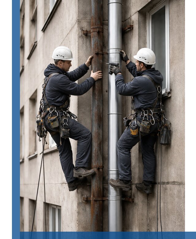 Замена водосточных труб в Глазове: монтаж и демонтаж под ключ