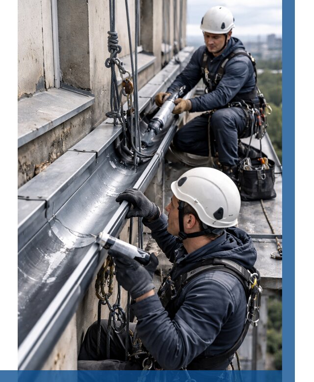 Ремонт водосточных желобов в Глазове от 6632 р. | ВЫСОТНИК-Глз