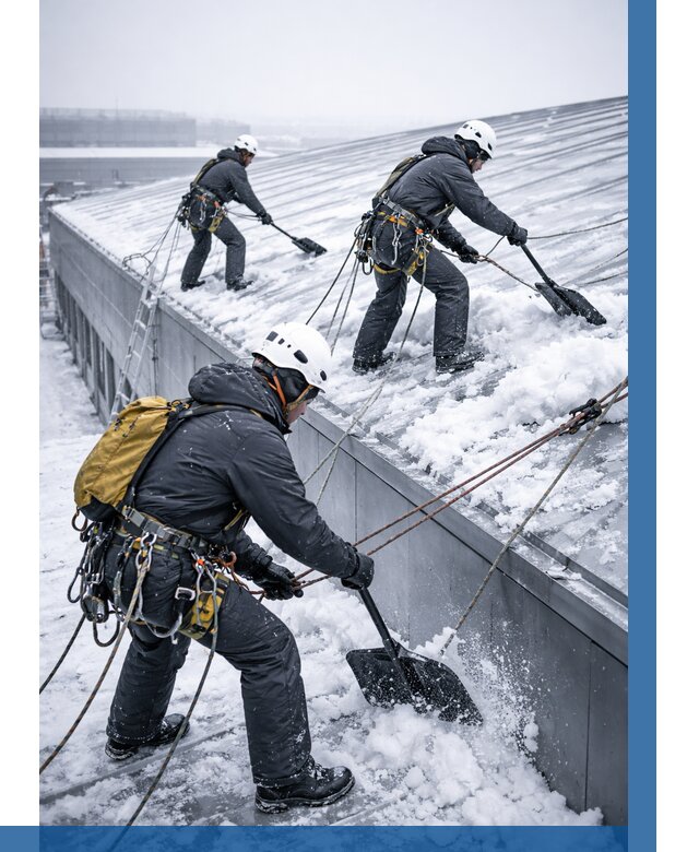 Очистка навесов от снега в Глазове от 4591 р. | ВЫСОТНИК-Глз