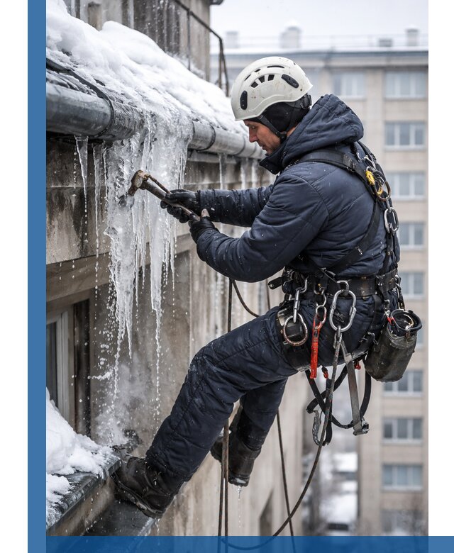 Удаление наледи и чистка водостоков в Глазове оперативно и безопасно