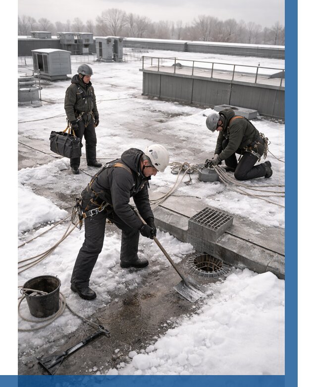 Абонентское обслуживание кровли зимой в Глазове от 8162 р. | ВЫСОТНИК-Глз