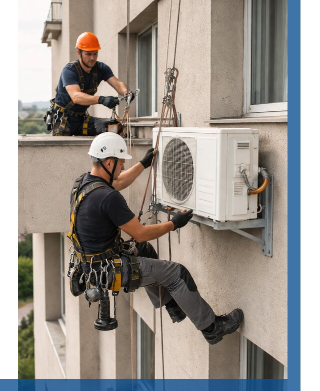 Монтаж внешнего блока кондиционера в Глазове от 6632 р. | ВЫСОТНИК-Глз