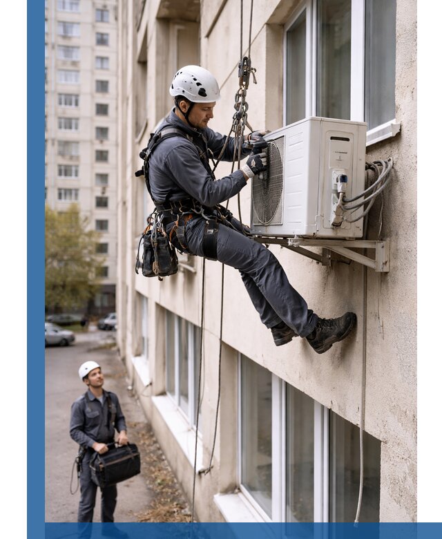 Демонтаж внешнего блока кондиционера в Глазове профессионально