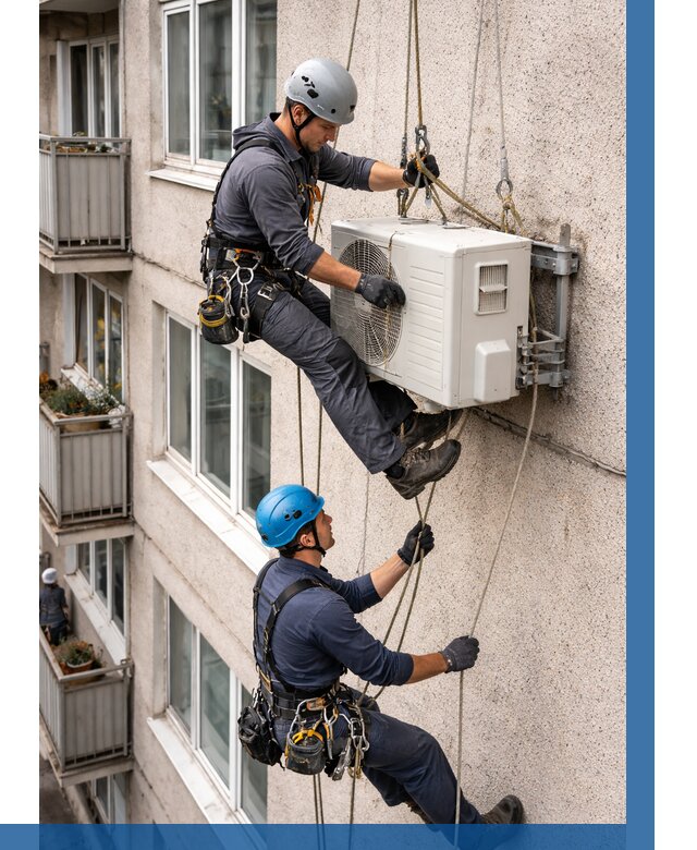 Перенос внешнего блока кондиционера в Глазове от 9183 р.| ВЫСОТНИК-Глз