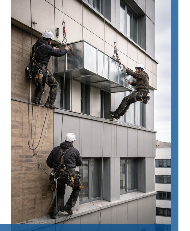 Монтаж воздуховодов на фасаде в Глазове от 1530 р. | ВЫСОТНИК-Глз