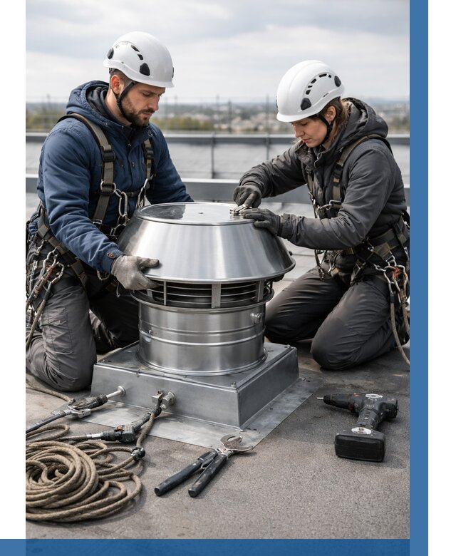 Установка дефлекторов на кровле в Глазове от 4591 р. | ВЫСОТНИК-Глз