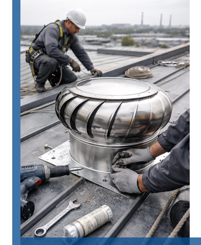 Установка дефлекторов на кровле в Глазове профессионально