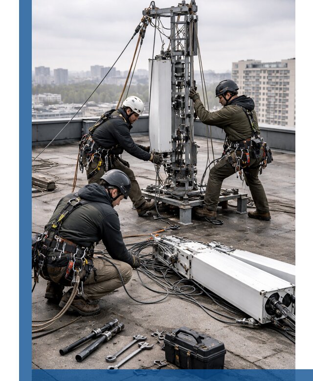 Демонтаж антенн на крыше зданий в Глазове с гарантией