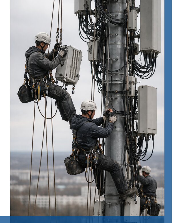 Монтаж оборудования связи на мачте в Глазове от 7652 р. | ВЫСОТНИК-Глз
