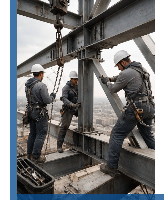 Профессиональный монтаж металлоконструкций на высоте в Глазове