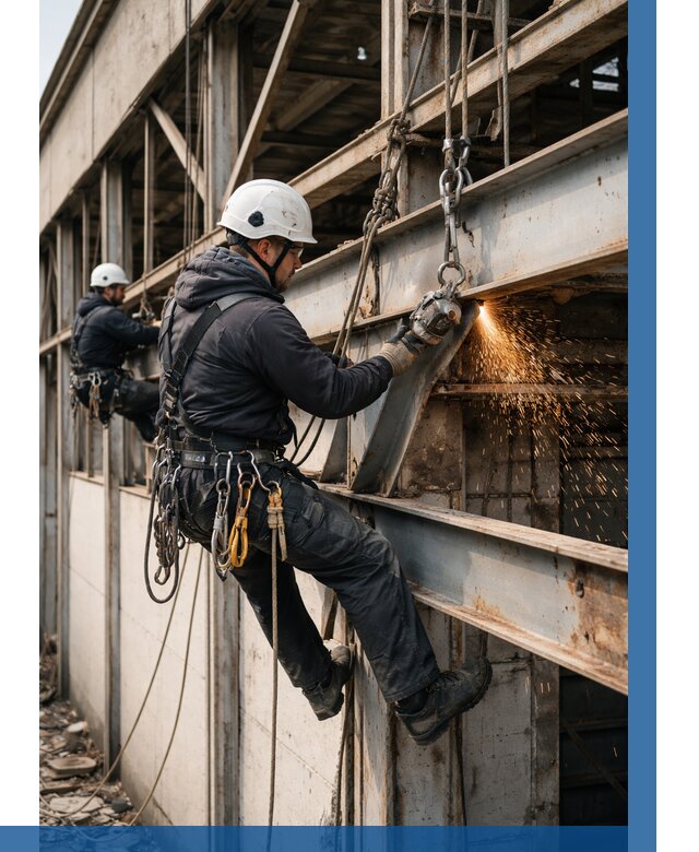 Демонтаж металлоконструкций на высоте в Глазове от 6632р. |ВЫСОТНИК-Глз