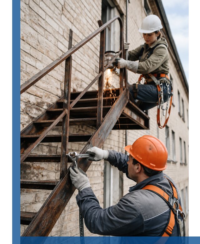 Ремонт и восстановление пожарных лестниц с выездом в Глазове