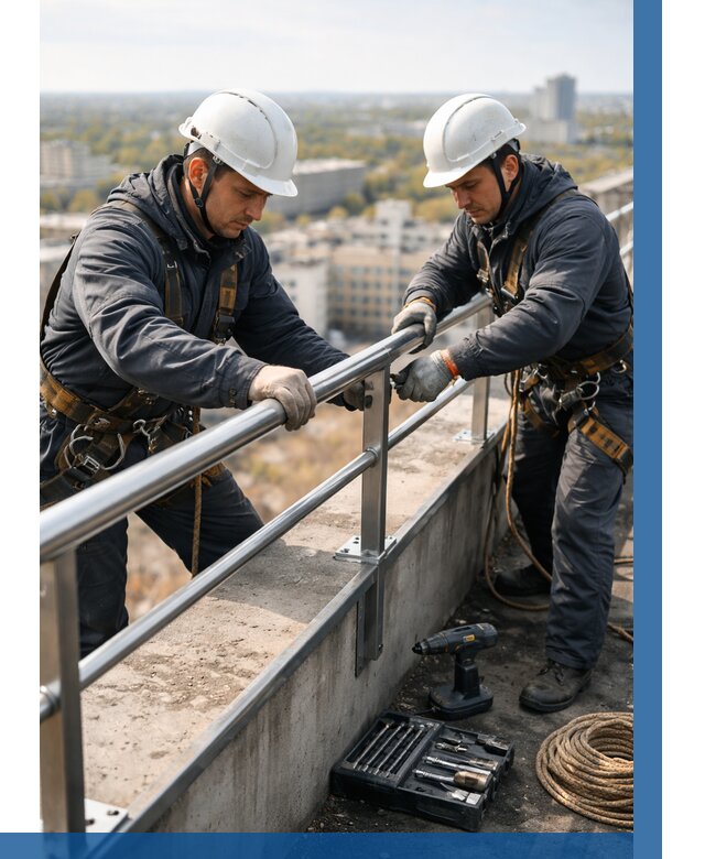 Монтаж перил на высоте в Глазове от 2551 р. | ВЫСОТНИК-Глз