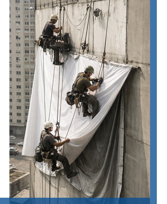 Замена баннерного полотна в Глазове от 6632 р. | ВЫСОТНИК-Глз—заказать